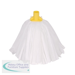 2Work Big White T1D Socket Mop x10 Yellow (Pack of 10) 105514YELLOW
