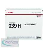Canon 039H Toner Cartridge High Yield Black 0288C001