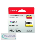 Canon PFI-1000Y Inkjet Cartridge Yellow 0549C001