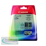 Canon PG-40 + CL-41 Inkjet Cartridge Multipack Black/Tri-Colour 0615B043