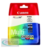 Canon CLI-526 Inkjet Cartridge Multipack Cyan/Magenta/Yellow 4541B009