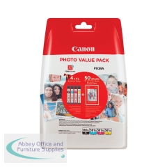 Canon CLI-581XL Ink Cartridges High Yield CMYK + 4 x 6 in Photo Paper Value Pack 2052C006