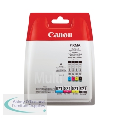 Canon CLI-571 Ink Cartridges CMYK Multipack 0386C008