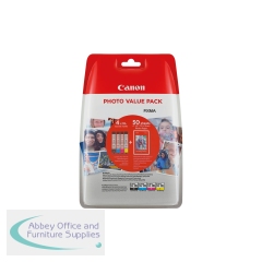 Canon CLI-571XL Ink Cartridges High Yield CMYK + 4 x 6 in Photo Paper Value Pack 0332C006