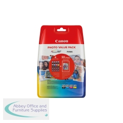 Canon CLI-526 Ink Cartridge + 4 x 6 in Photo Paper Value Pack CMYK 4540B019