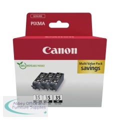 Canon PGI-35 Ink Cartridge Black Triple Pack 1509B028