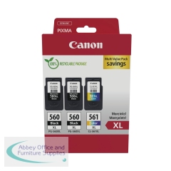 Canon PG-560XL x 2/CL-561XL Ink Cartridges High Yield K/CMY Multipack 3712C009