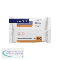 Conti Cleansing Dry Wipes Lite Small 100 Wipes (Pack of 32) CLW010