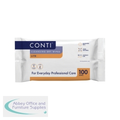 Conti Cleansing Dry Wipes Lite Large 100 Wipes (Pack of 32) CLW110