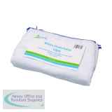 2Work Dishcloths 400x280mm White (Pack of 10) CPD30019