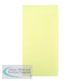 2Work Lightweight All Purpose Cloth 600x300mm Yellow (Pack of 50) CPD30025