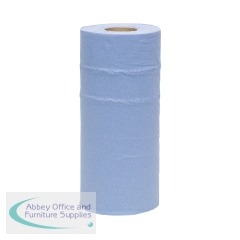2Work Hygiene Paper Roll 2-Ply 250mmx40m Wrapped Blue CPD43579