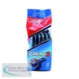 Gillette 2 Razors x5 Per Pack (Pack of 24) 0699028