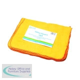 2Work Yellow Duster 508x355mm (Pack of 10) CPD70014