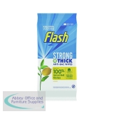 Flash Strong and Thick Anti-Bacterial Wipes Lemon (Pack of 60) 406127