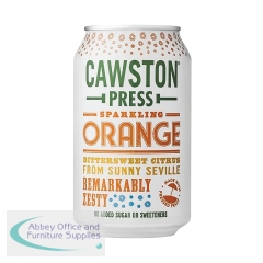Cawston Press Sparkling Orange Soft Drink 330ml​ Can (Pack of 24) CANS113