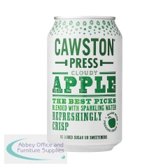 Cawston Press Sparkling Cloudy Apple Soft Drink 330ml Can (Pack of 24) CANS101