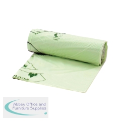 Compostable Food Waste Liner 10 Litre Green 20 Rolls x30 (Pack of 600) 024135