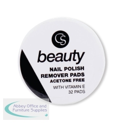 CS Beauty Nail Polish Remover Pads x32 (Pack of 12) COSCSB013