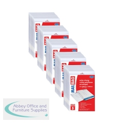 County Stationery Mail Bag Polythene Envelopes x5 White Medium 240x320mm (Pack of 10) C261