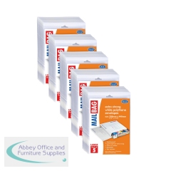 County Stationery Mail Bag Polythene Envelopes x5 White Large 320x440mm (Pack of 10) C262