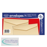 County Stationery DL Manilla Gummed Envelopes 20x50 (Pack of 1000) C501