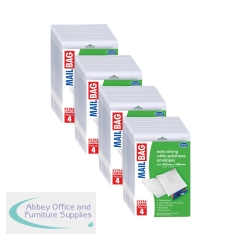 County Stationery Mail Bag Polythene Envelopes x4 White Extra Large 420x500mm (Pack of 10) C264