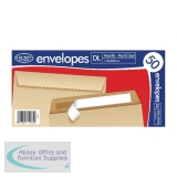 County Stationery DL Manilla P/ Seal Envelopes 20x50 (Pack of 1000) C520
