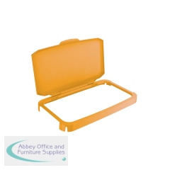 Durable 60L Hinged Bin Lid Yellow Recycling Bin Lid Food Safe Durabin 1800500030