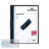 Durable DURAQUICK Clip Folder A4 Black (Pack of 20) 2270/01