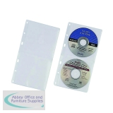 Durable CD Wallet For Ring Binders Clear 520319