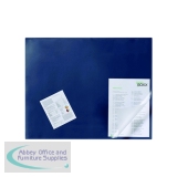 Durable Desk Mat with Clear Overlay 650x520mm Dark Blue 720307