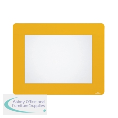 Durable Heavy Duty Adhesive Floor Frame Holder A4 Yellow (Pack of 10) 180804