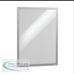 Durable Duraframe Poster Magnetic Signage Frame A2 Silver 505323
