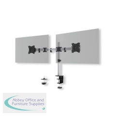 Durable Select Monitor Mount Arm for 2 Screens Up to 32 Inch with Desk Clamp Attachment 509523