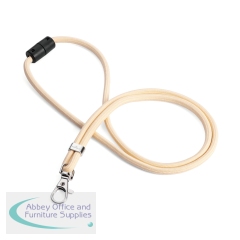 Durable Recycled Fabric Lanyard Beige (Pack of 10) 824116