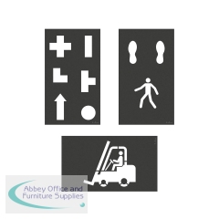 Durable Duraline Floor Marking Stencil Set for Logistics and Warehouses 114600