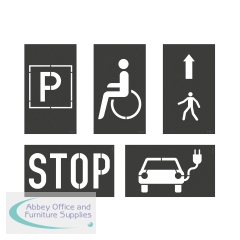 Durable Duraline Floor Marking Stencil Set for Parking Instructions 114700