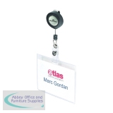 Durable Mono Security Pass Holder with Badge Reel Clear (Pack of 10) 8138/19