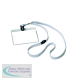 Durable Name Badge with Textile Lanyard 60x90mm (10 Pack) 8139/10