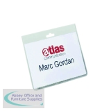 Durable Security Name Badge 60x90mm Transparent (20 Pack) 8135/19