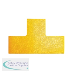 Durable Heavy Duty Adhesive Floor Marking T Shape Corner Yellow (Pack of 10) 170004