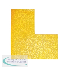 Durable Heavy Duty Adhesive Floor Marking L Shape Corner Yellow (Pack of 10) 170204