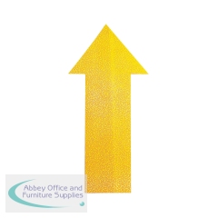 Durable Heavy Duty Adhesive Floor Marking Arrow Shape Yellow (Pack of 10) 170504