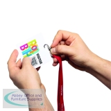 Durable Visitor Badge A4 with Foldable Insert White (100 Pack) 8258