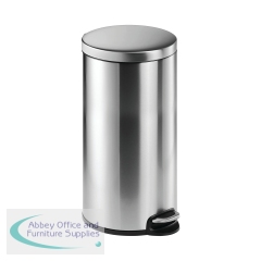 Durable Stainless Steel Soft Release Fingerproof Coating Pedal Bin 30 Litre 3403