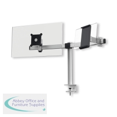 Durable Monitor Mount PRO for 1 Screen Up to 27in 1 Tablet Up to 13in + Desk Clamp Attachment 508723