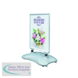 DF90560 - Deflecto A1 Water Based Pavement Display Board with Snap Frame Silver PPA100S