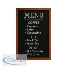 Deflecto Wall Mounted Chalkboard 400x600mm Teak WCB-40-60-TE