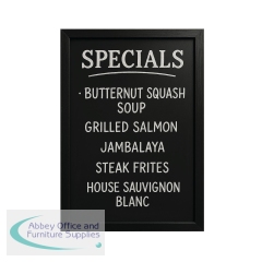 Deflecto Wall Mounted Chalkboard 400x600mm Black WCB-40-60-BLK
